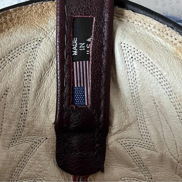 Dan Post Milwaukee Women’s Blackcherry Leather Embroidered Cowboy Boots Size 10 - Picture 11 of 12